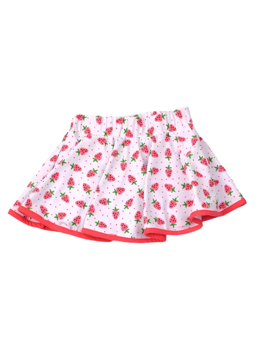 strawberry print skort