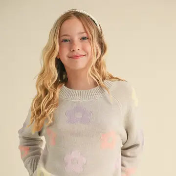 Flower Raglan Sweater