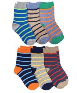 Pattern Crew Socks 6 Pair Pack