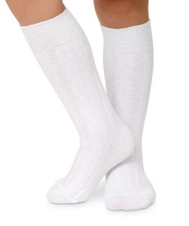 White Cable Knit socks 2pk