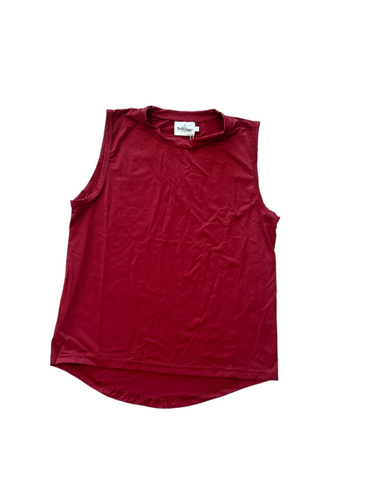 Maroon high low tank