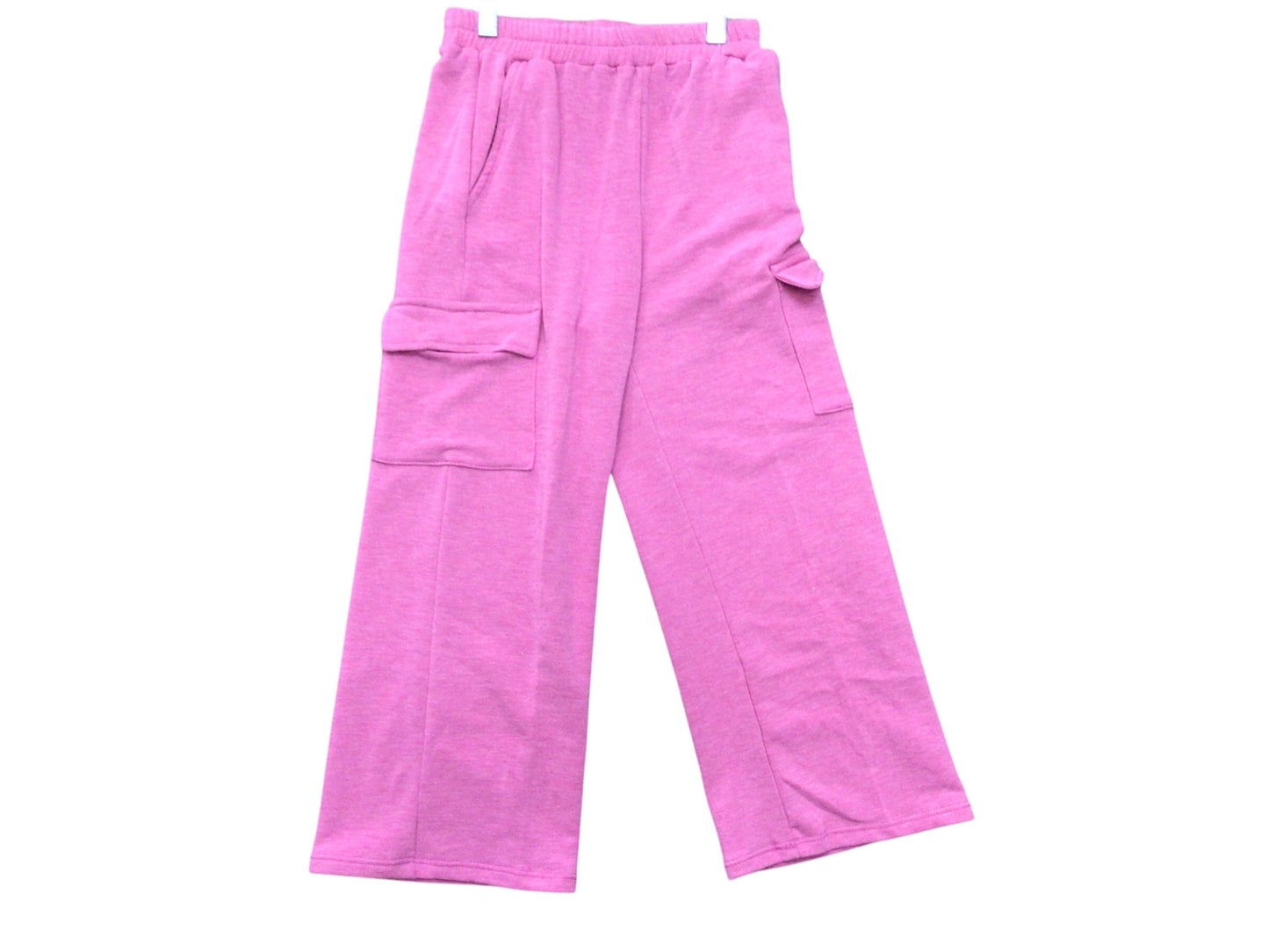 Fuchsia French Terry Cargo Pants