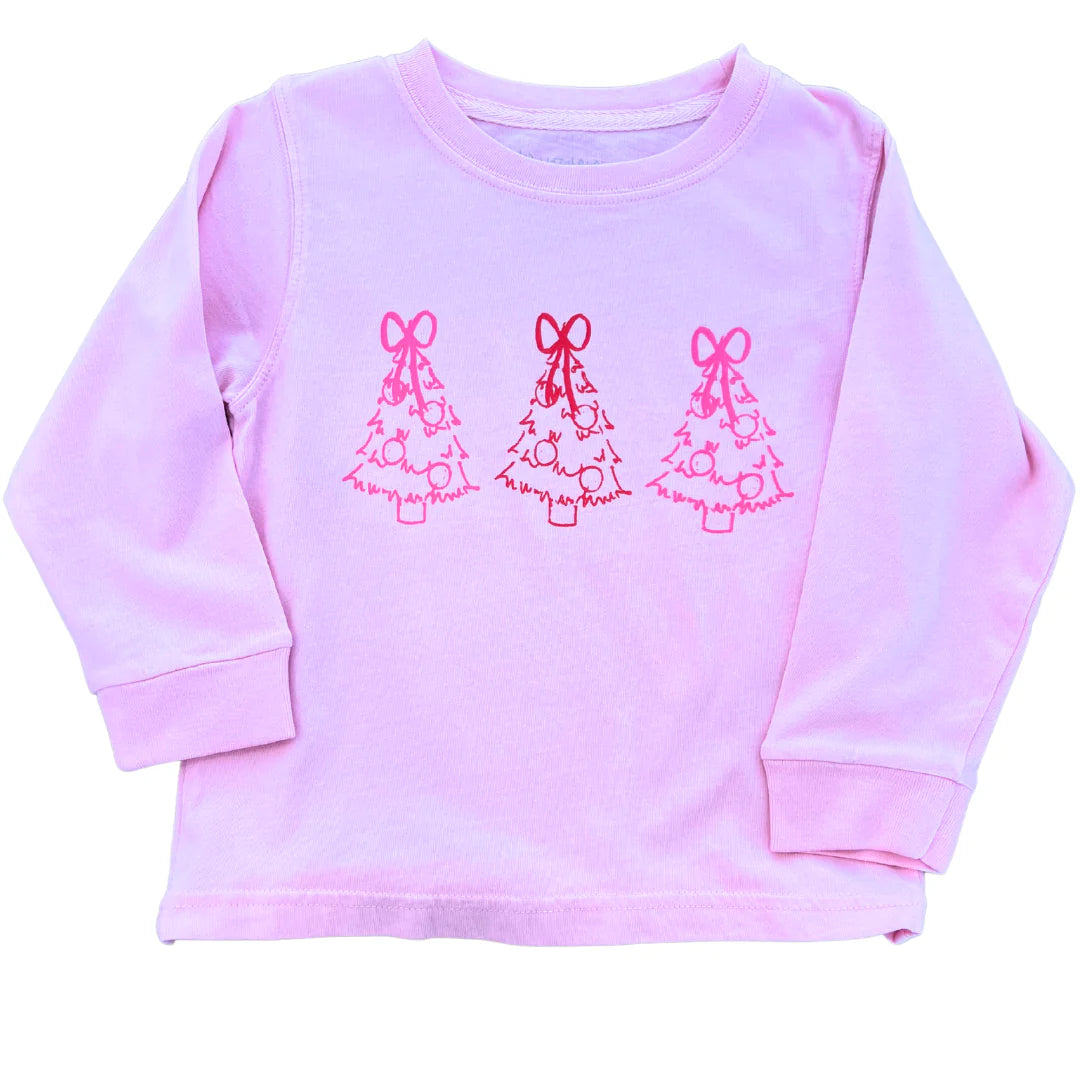 LS light pink Christmas tree trio