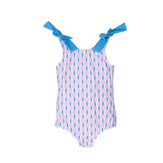 the oaks pink n blue one piece