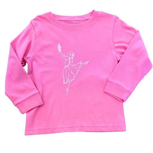 LS pink nutcracker ballerina t-shirt