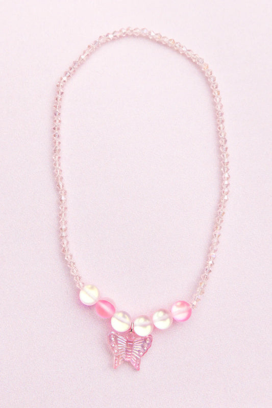 Halo Pink Crystal necklace