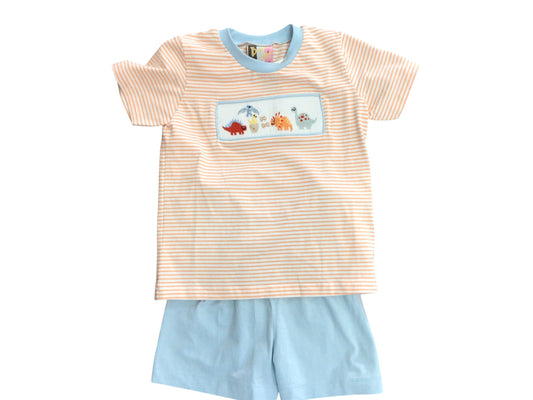 Dino Land Smocked Short Set