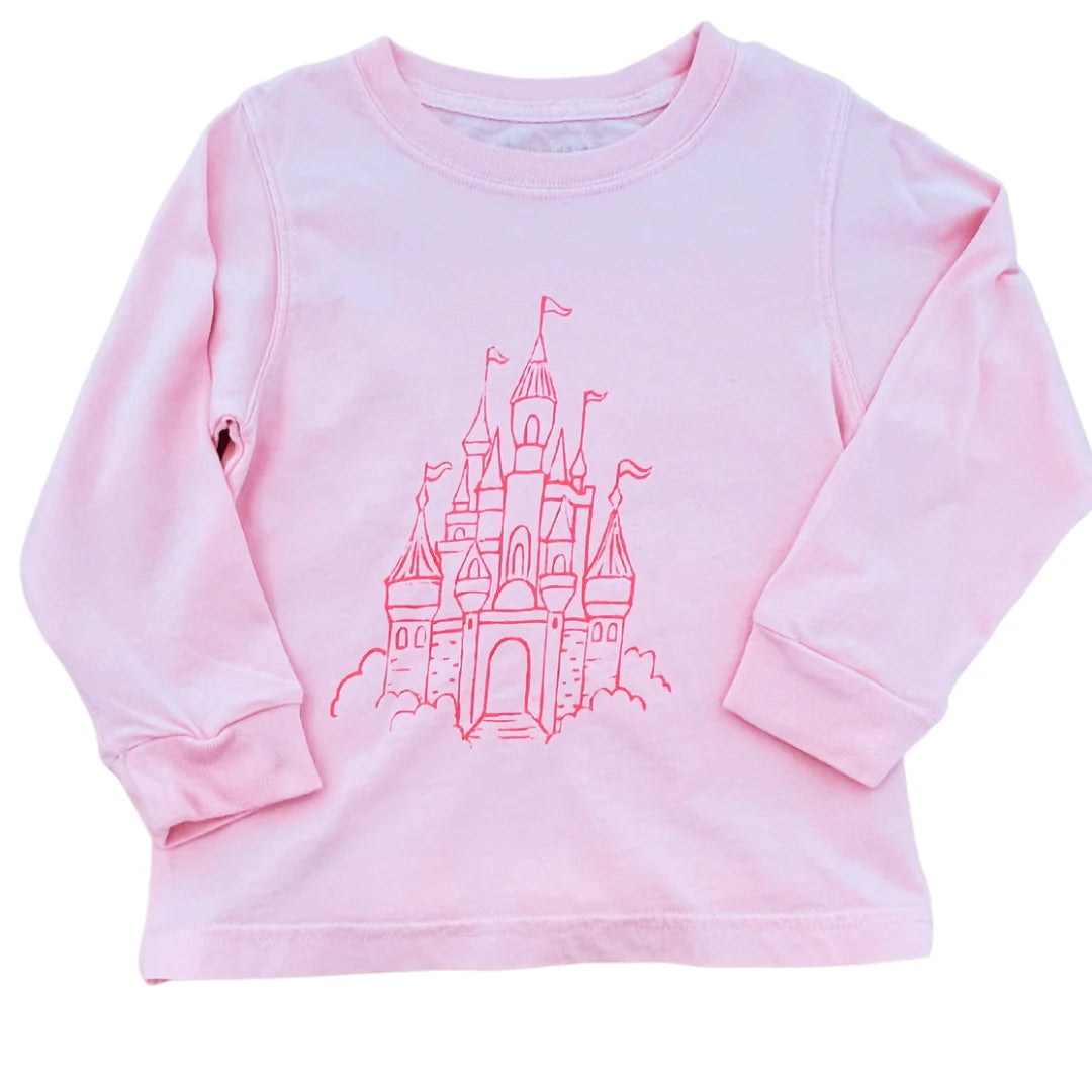 LS light pink castle t-shirt