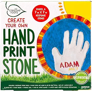 Hand print stone