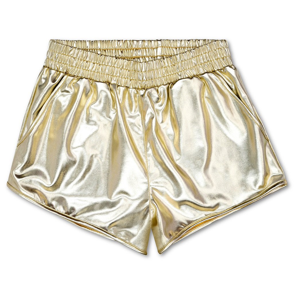 Gold Metallic shorts