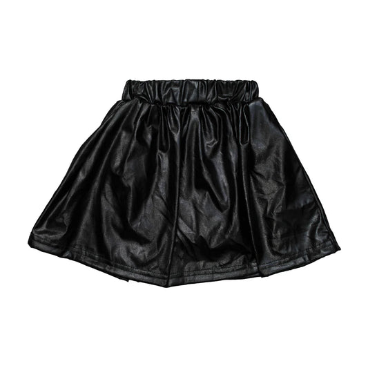 black metallic skort