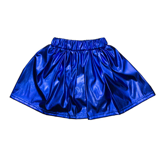 Royal blue metallic skort