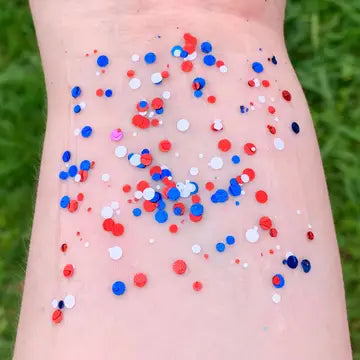 Red, white, Blue Glitter