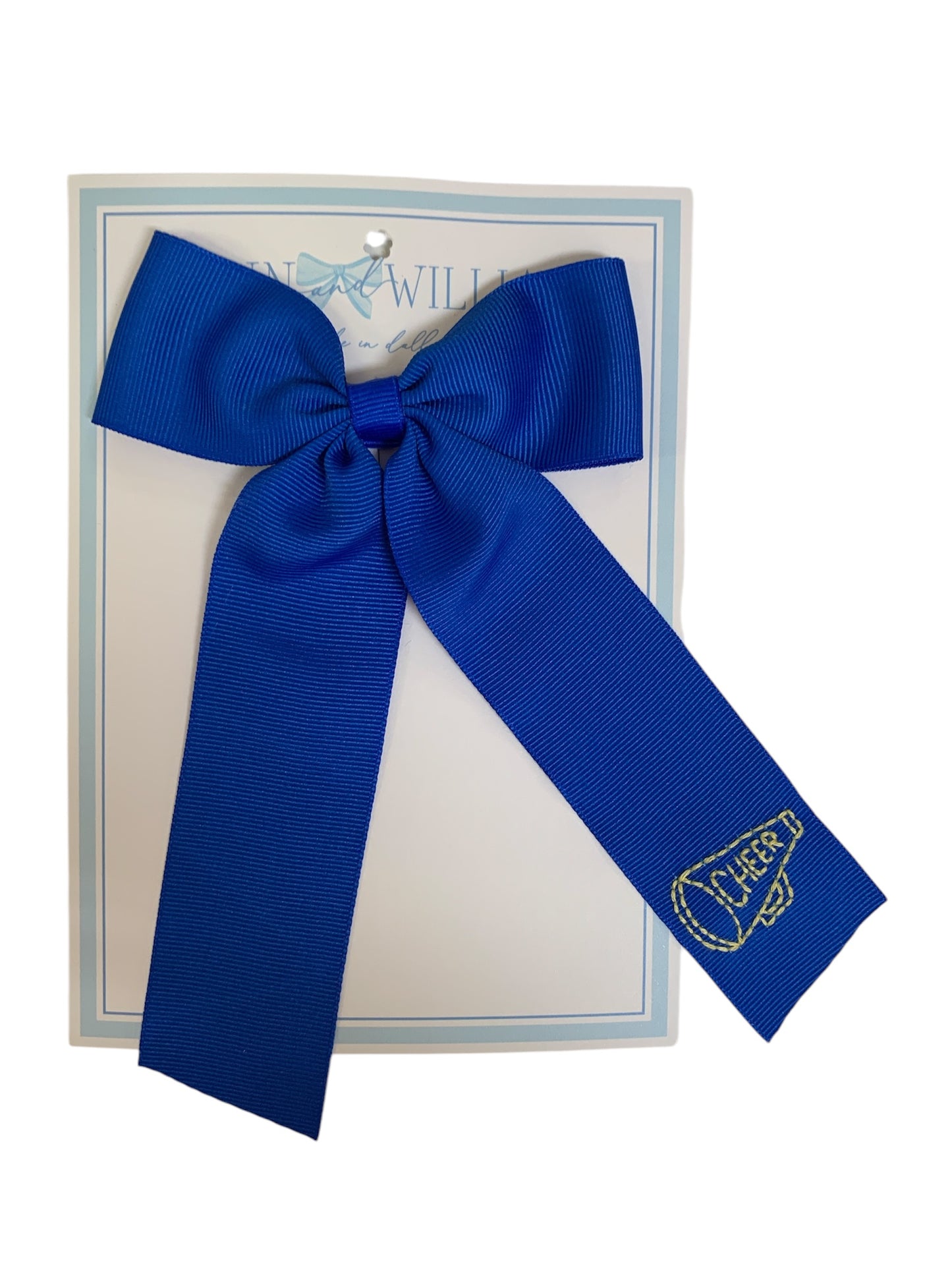 Blue and Yellow Cheer Bow