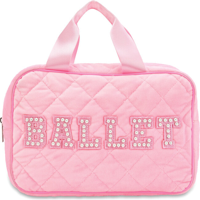 Ballet quilted large cosemtic bag