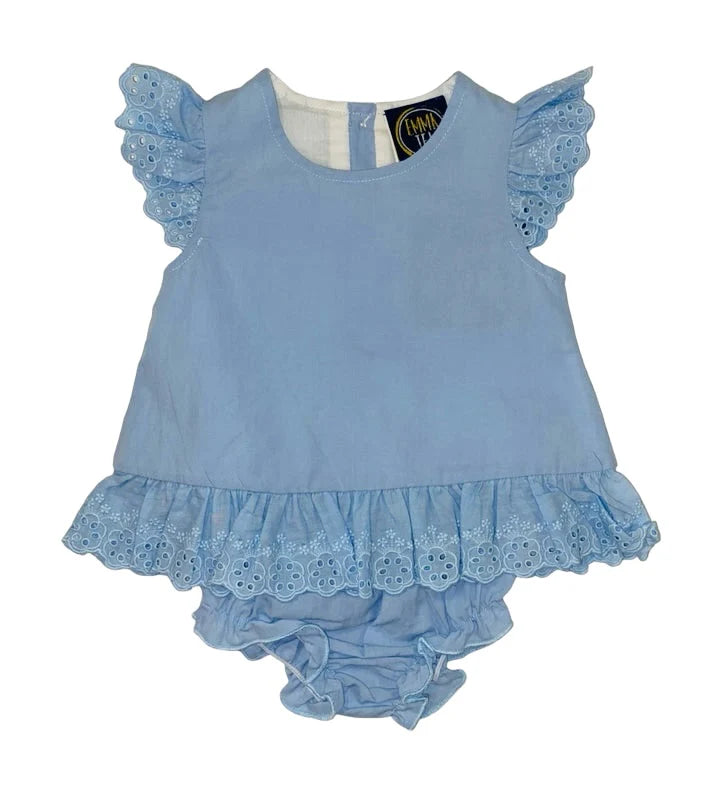 Blue lola bloomer set