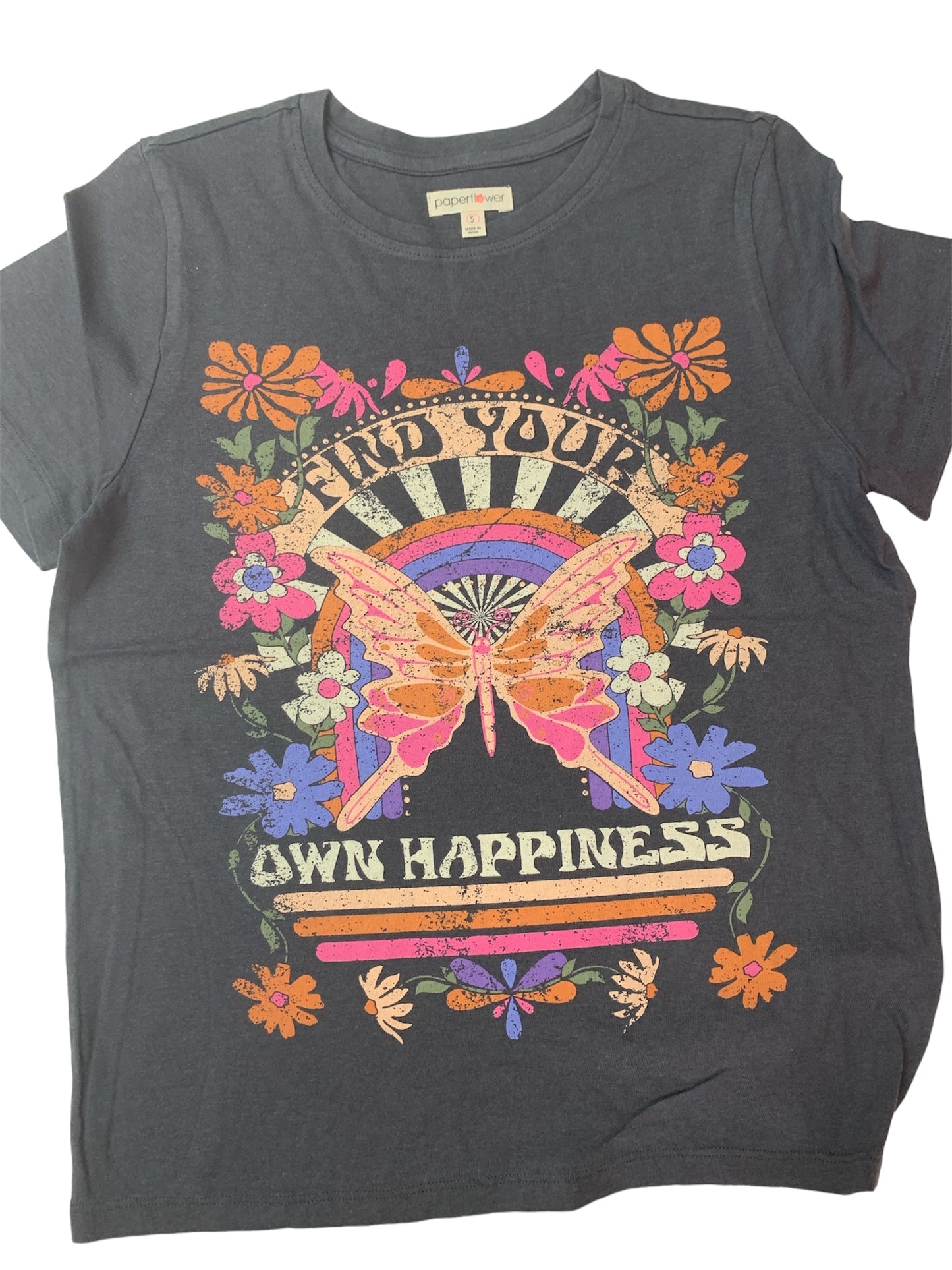 Find Your On Happiness Butterfly Tee