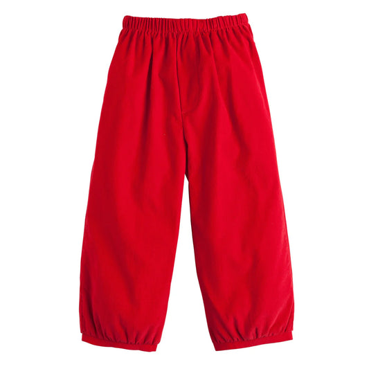 Banded Red corduroy pants