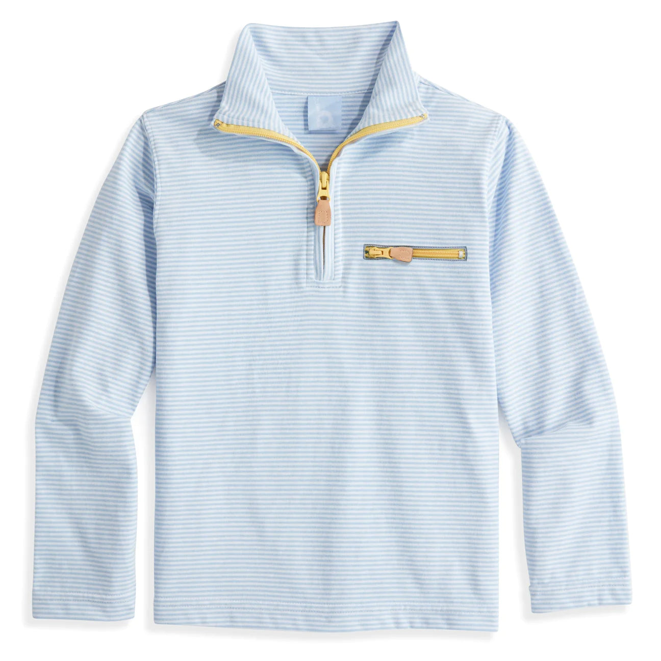 Blue candy stripe half zip