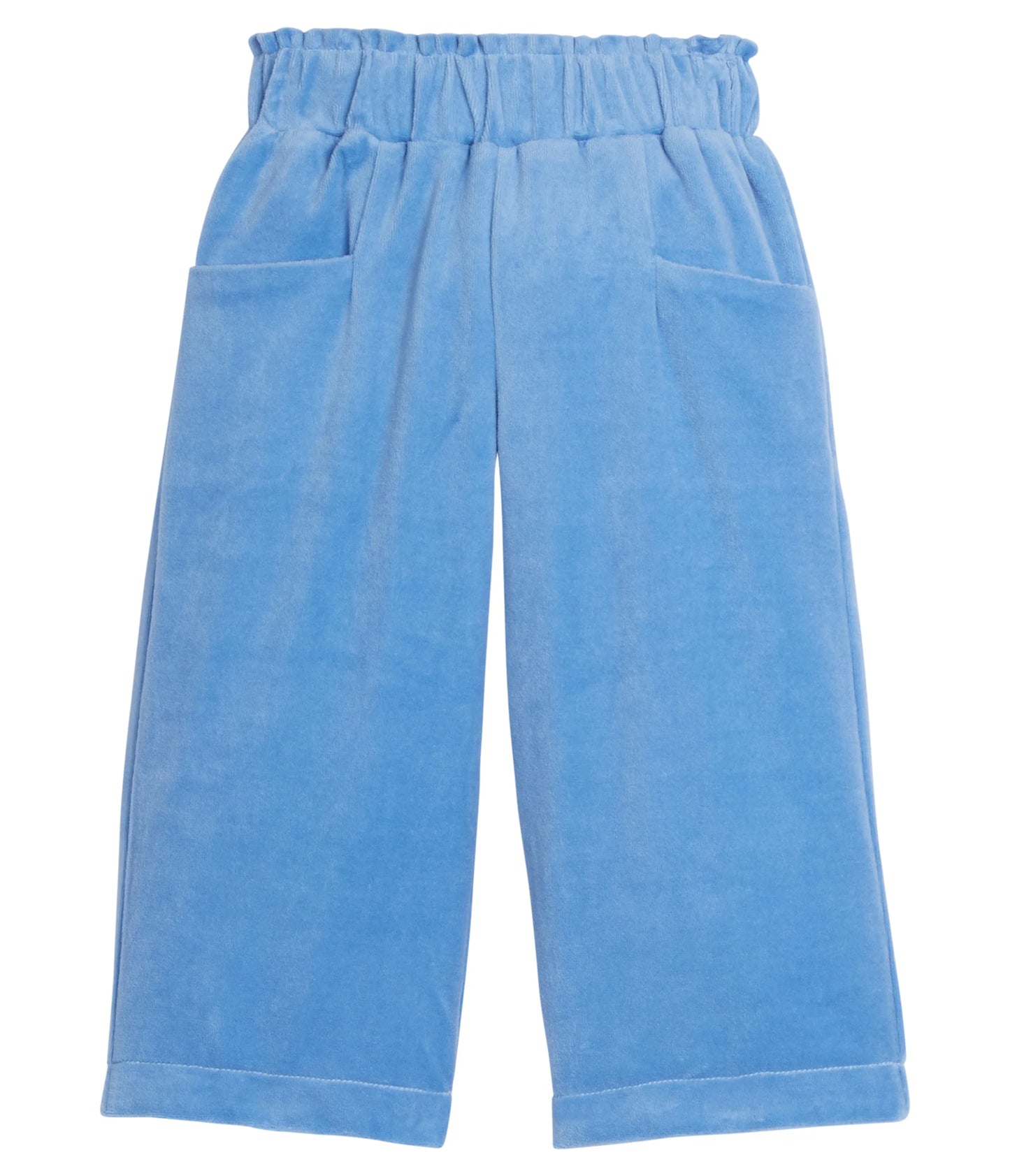 French Blue Cropped Palazzo Pants