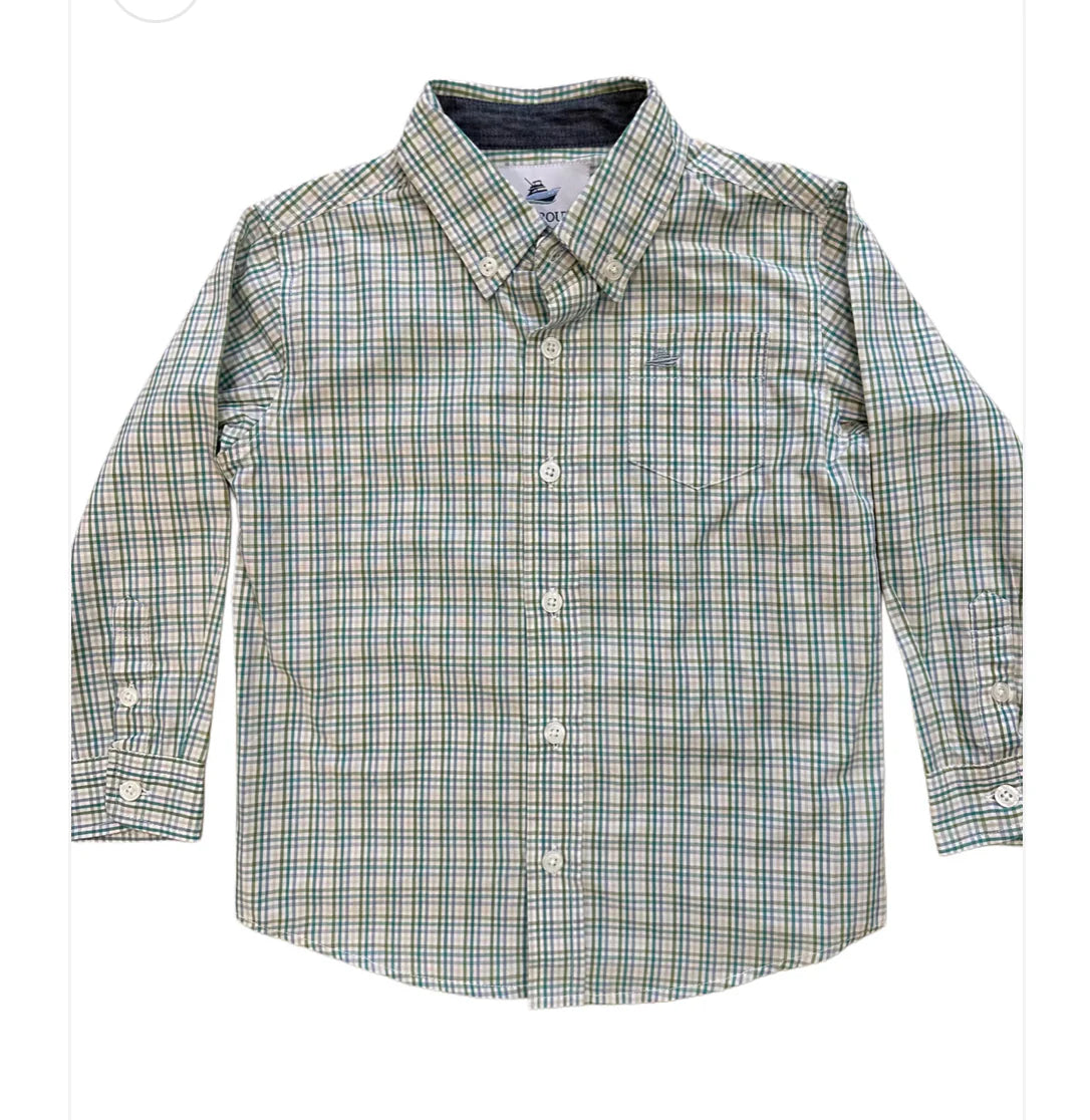 Blue/Khaki/Turq Dress Shirt