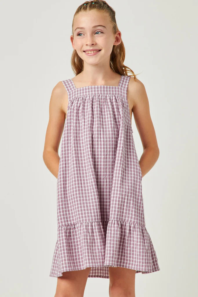 Lavender checkered dress