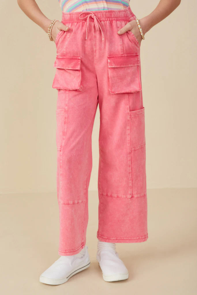 Pink cargo pants