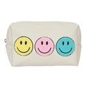 Happy check cosmetic bag trio