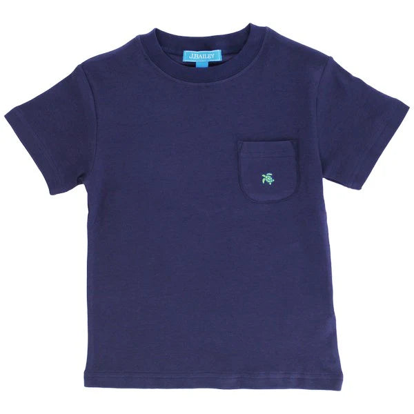 Navy Pocket tee