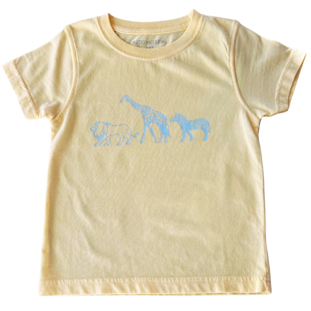 Yellow Zoo Animals Tee