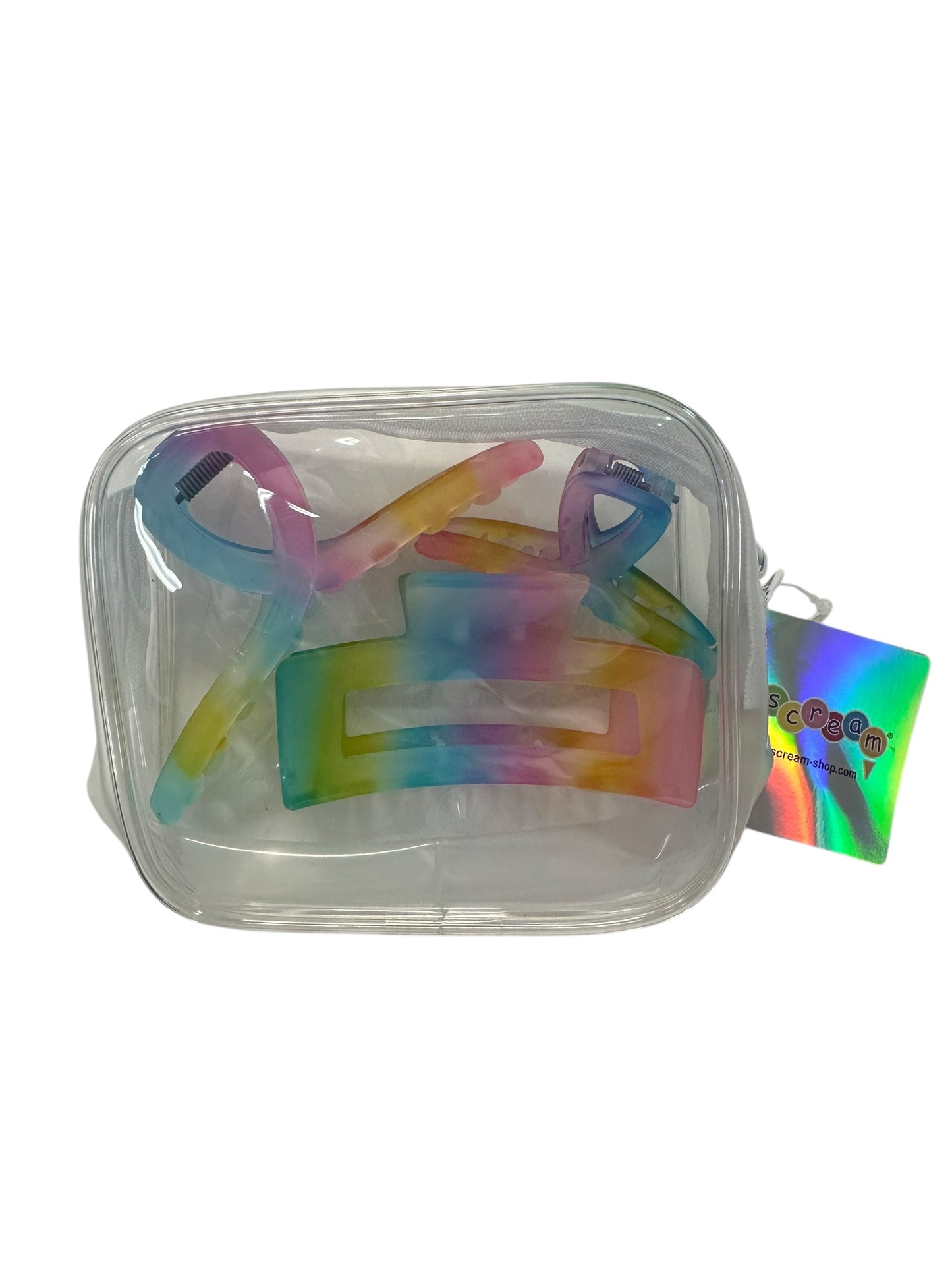 3 pack rainbow clips reusable pouch