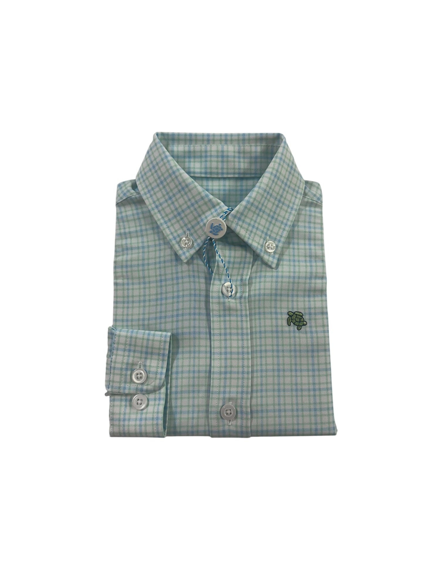 Performance button down lagoon