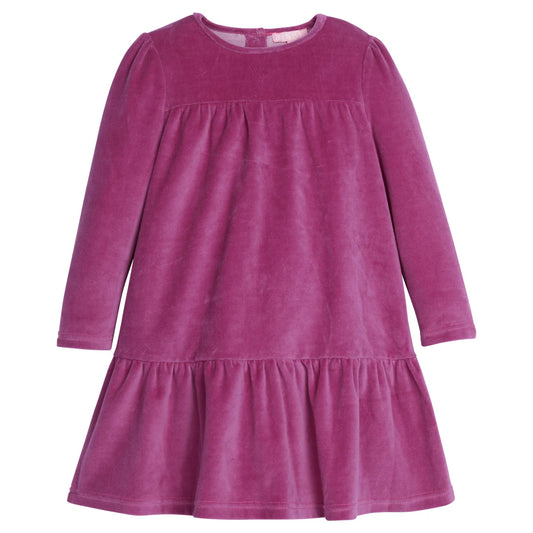 Lisle Dress-Magenta Velour