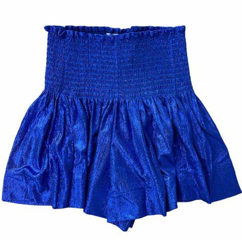 Royal Blue Metallic swing shorts