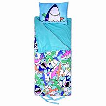 Shark Frenzy sleeping bag and pillow set