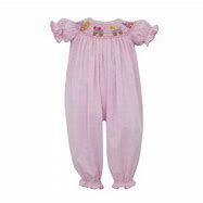 Animal train pink gingham long bishop bubble