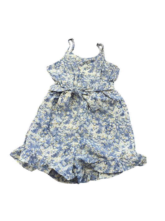 Blue floral romper