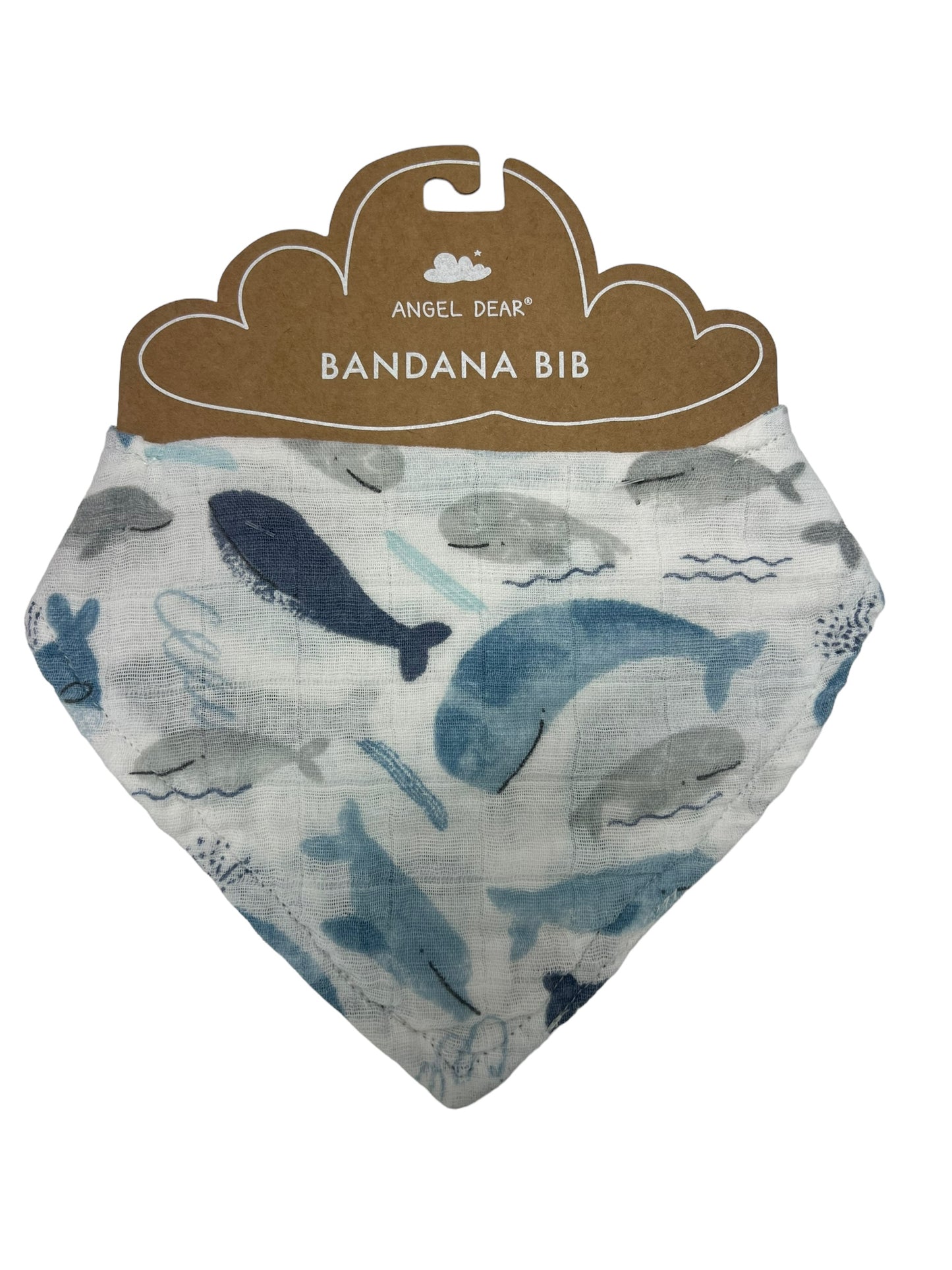 blue whales bandana bib