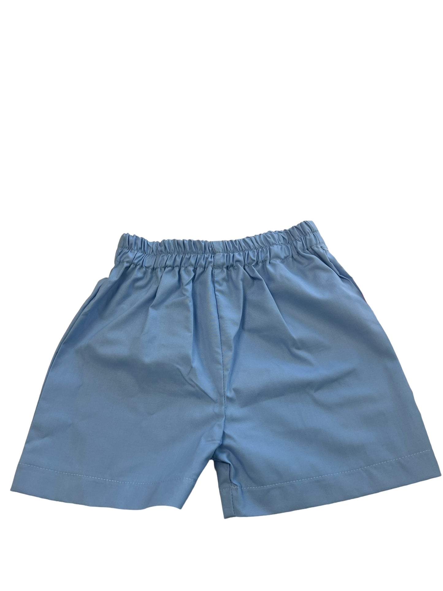 blue shorts