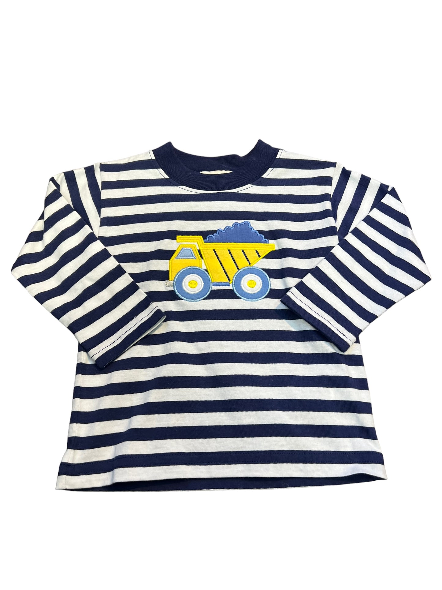 Navy stripe w/ dump truck