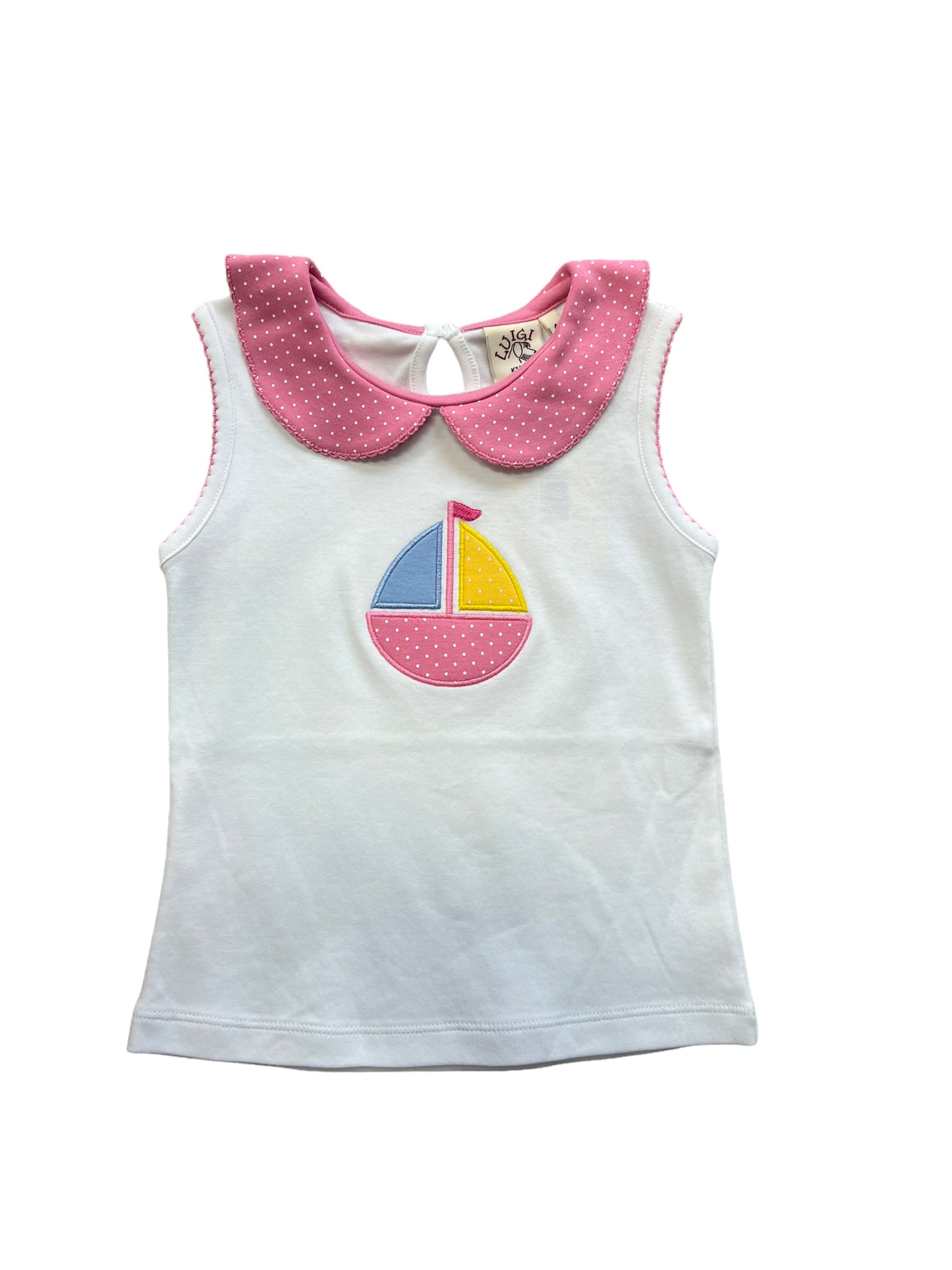 sailboat tank white/pink