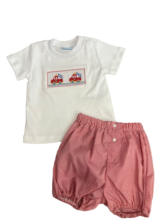 Firetruck bloomer set