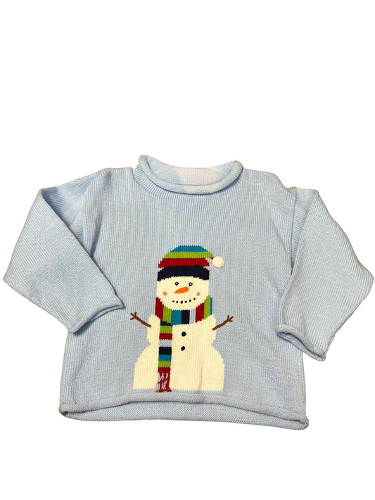 Lt blue snowman sweater