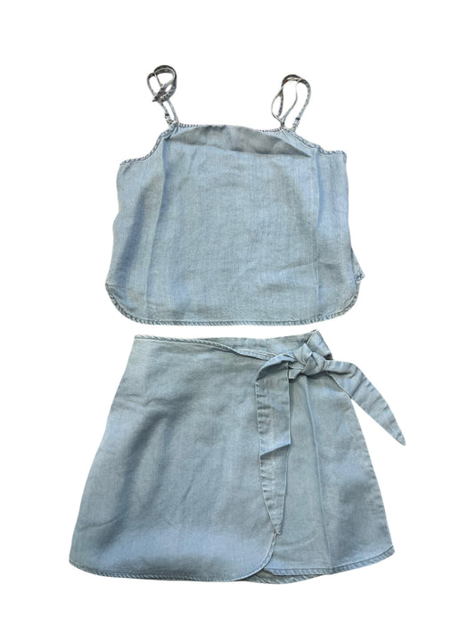 soft chambray wrap skirt