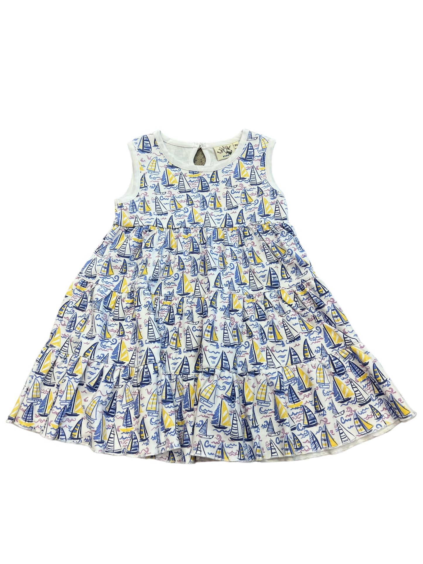 Blue sailboat tier dress