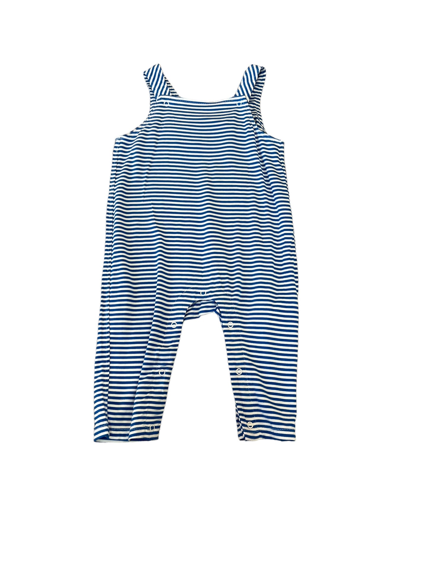 Blue/white stripe overalls