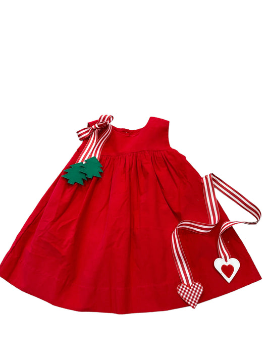 Tree/hearts tag dress