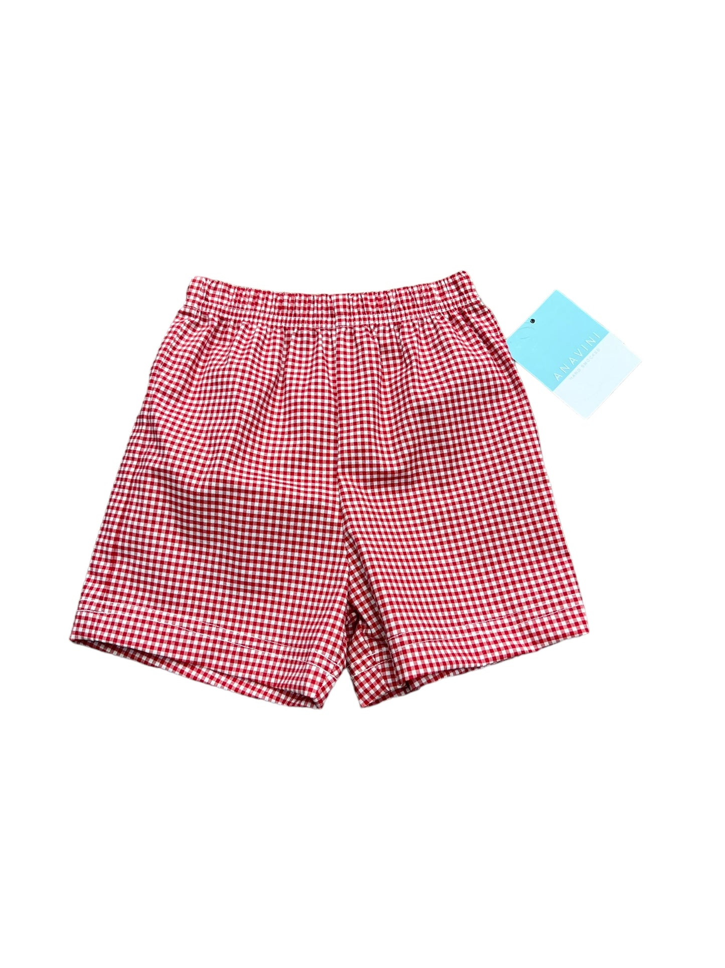 Red gingham shorts