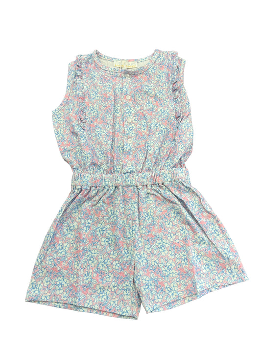 Kinsley cotton candy floral romper