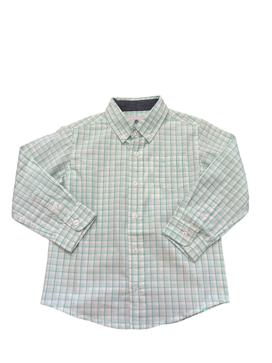 LS aqua/lichen dress shirt